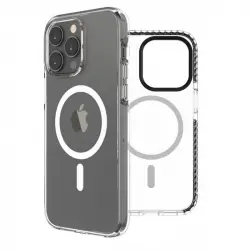 Muvit for Change Funda Recycletek Magsafe Shockproof 3m Transparente/Negra Apple iPhone 14 Pro Max