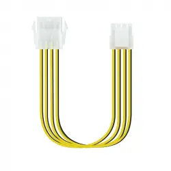 Nanocable Cable de Alimentación Extensor para Fuentes de Alimentación 8 Pines/H-4+4 Pines/M 30cm