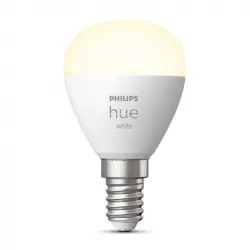 Philips Hue White Bombilla LED Inteligente Luster P45 E14 5.7W Luz Blanca Cálida