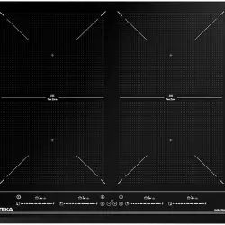 Placa inducción - Teka IZF 64600 BK MSP, 6 zonas (4 + 2 Flex combinadas), Zona grande 39.7 cm, 60 Negro