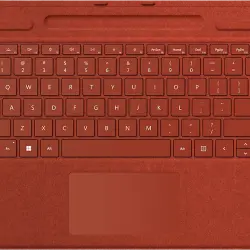 Teclado - Microsoft Surface Pro Signature, Para 8 Y X, Rojo