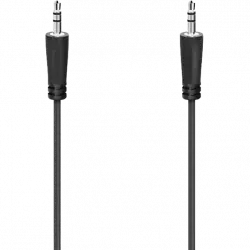 Cable audio - Hama 00205118, Jack de 3.5 mm, 1.5 m, Negro