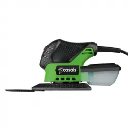 Casals VML75 Lijadora de Mano 75W con 40 Hojas de Lija y Accesorio Finger