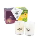 Dúo de velas Té y Verbena