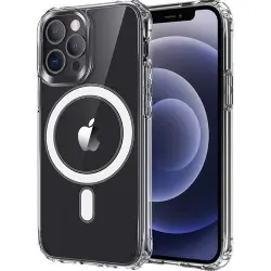 Funda 4-ok Magnet circle QI Transparente para iPhone 14 Pro