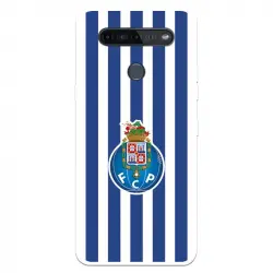 Funda Para Lg K51s Del Fútbol Club Oporto Escudo Rayas - Licencia Oficial Fútbol Club Oporto
