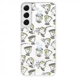 Funda para Samsung Galaxy S22 Plus Oficial de Disney Chip Potts Siluetas - La Bella y La Bestia