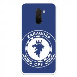 Funda Para Xiaomi Pocophone F1 Del Zaragoza Cf Femenino Escudo Grande Fondo Azul - Licencia Oficial Zaragoza Cf Femenin