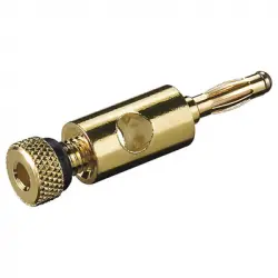 Goobay Conector Banana Macho 4mm Dorado/Negro