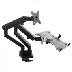 Maclean Mc-813 Soporte de Escritorio Doble para Monitor 17"-32" VESA 100 Max 2x8kg Negro