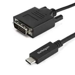 StarTech Cable Adaptador USB-C a DVI Compatible con Thunderbolt 3 2m Negro