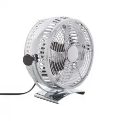 Ventilador De Mesa Plateado 24 Cm Ribble