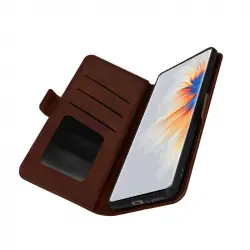 Avizar Funda Tarjetero Doble Cierre Magnético con Soporte de Vídeo Marrón para Xiaomi Mi Mix 4