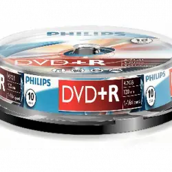 Bobina DVD+R - Philips DR4S6B10F/00, 10 unidades, 4.7GB