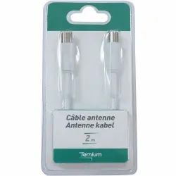 Cable de antena coaxial Temium Blanco 2 m