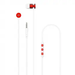 Celly UP1000 Auriculares 3.5mm Blanco/Rojo