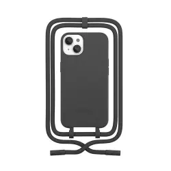 Funda con cuerda Wood Change Case Negro para iPhone 13