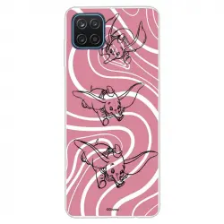 Funda Oficial de Disney Dumbo Fondo Rosa y Blanco para Samsung Galaxy A12