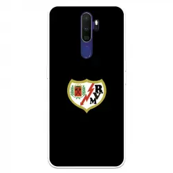 Funda Para Oppo A9 2020 Del Rayo Vallecano Escudo Fondo Negro - Licencia Oficial Rayo Vallecano