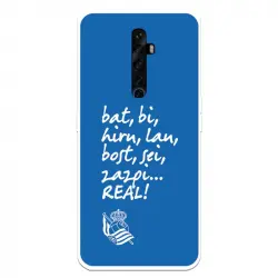 Funda Para Oppo Reno2 Z Del Real Sociedad De Fútbol Real Grito Aficion - Licencia Oficial Real Sociedad De Fútbol