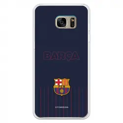 Funda Para Samsung Galaxy S7 Edge Del Barcelona Barsa Fondo Azul - Licencia Oficial Fc Barcelona