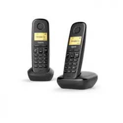Gigaset A170 Duo Analog/dect Telephone Negro Identificador De Llamadas