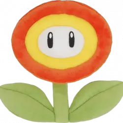 Peluche - Sherwood Fire Flower, Super Mario, Flor de fuego, 18 cm, Multicolor