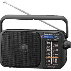 Radio portátil - Panasonic RF-2400D, FM/AM, Digital, Jack 3.5 mm, Negro