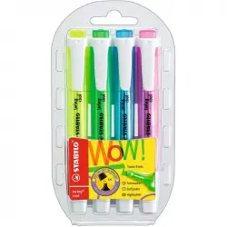 STABILO Swing Cool Estuche 4 Marcadores Fluorescentes