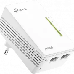 Adaptador PLC - TP-Link TL-WPA4220, Extensor Powerline, WiFi 600 mbps, 2 puertos Ethernet 10/100Mbps, Blanco