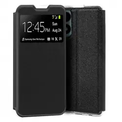 Cool Funda Flip Cover Liso Negra para Huawei Honor X8A