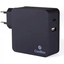 CoolBox Cargador Carga Rápida 1 x USB A + 1 x USB-C