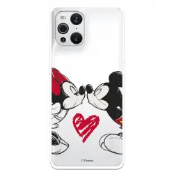 Funda Para Oppo Find X3 Pro Oficial De Disney Mickey Y Minnie Beso Clásicos Disney