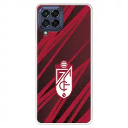 Funda para Samsung Galaxy M53 del Granada Cf Escudo con Líneas Rojas y Negras - Licencia Oficial Granada Cf