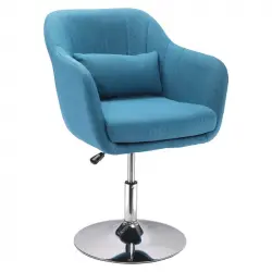 Homcom Taburete de Bar Giratoria con Altura Regulable Azul