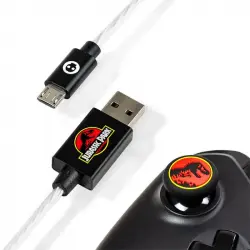 Numskull Jurassic Park PS4 & Xbox One Cable USB a Micro USB con LED y Grips Macho/Macho 1.5m