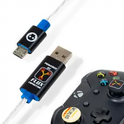 Numskull Regreso Al Futuro PS4 & Xbox One Cable USB a Micro USB con LED y Grips Macho/Macho 1.5m