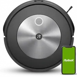 Robot aspirador - iRobot j7 j715840, Autonomía 75 min, 0.4 l, Dirt Detect, Negro/Plata
