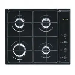 Smeg S64sn Hobs Negro Integrado Encimera De Gas 4 Zona(s)