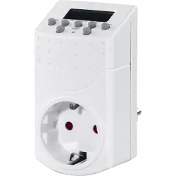 Temporizador enchufe - Hama Mini, Digital, Programable, 250 V, Blanco