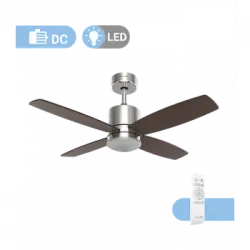 Ventilador De Techo Inox | 3 Tipos De Luz | 132 Cm | Temporizador | Universal Blue