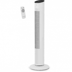 Ventilador de torre - Rowenta Eole Ultra VU6871F0, 40 W, 193.8 m³/h, 52 dB, Oscilación 60 º, 3 vel., 2 modos., Control remoto,Temporizador, Blanco