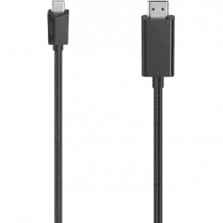 Adaptador - Hama 00200718, De conector USB-C a HDMI, 1.5 m, Negro