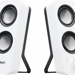 Altavoces PC - Logitech Z200 Multimedia Speakers, 2.0, Sonido Estéreo, Graves ajustables, 10W, Blanco