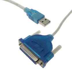 BeMatik Cable Conversor de USB a DB25 Macho/Hembra 1.5m