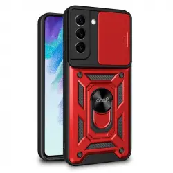 Cool Funda Hard Ring Rojo para Samsung Galaxy S21 FE G990B