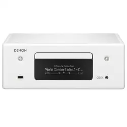 Denon - Reproductor CD RCD-N10, Con Radio Y Conexión En Red E Internet, Blanco