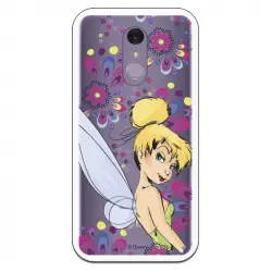 Funda Oficial Disney Campanilla Flores Transparente Para Lg Q7 - Peter Pan