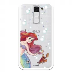 Funda Oficial Disney Sirenita Y Sebastián Transparente Para Lg K8 - La Sirenita
