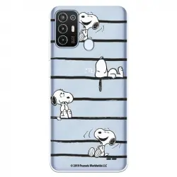 Funda Para Zte Blade A52 Oficial De Peanuts Snoopy Rayas - Snoopy